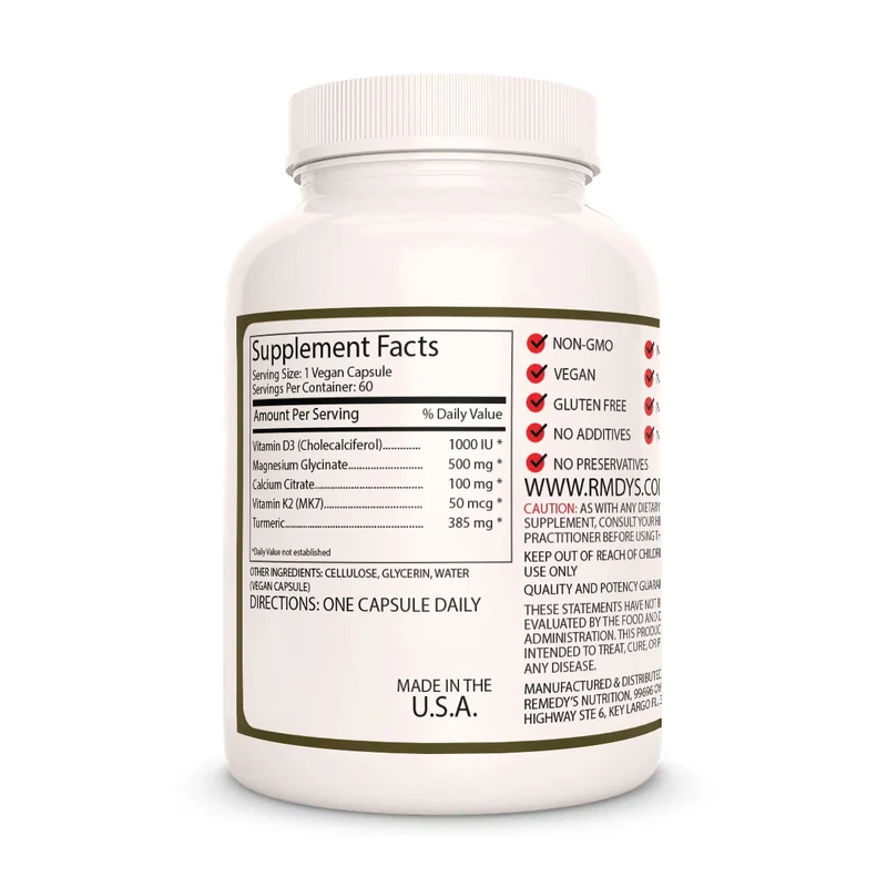 Vitamine D-3 avec mélange exclusif - 1000 UI, 60 capsules végétaliennes
