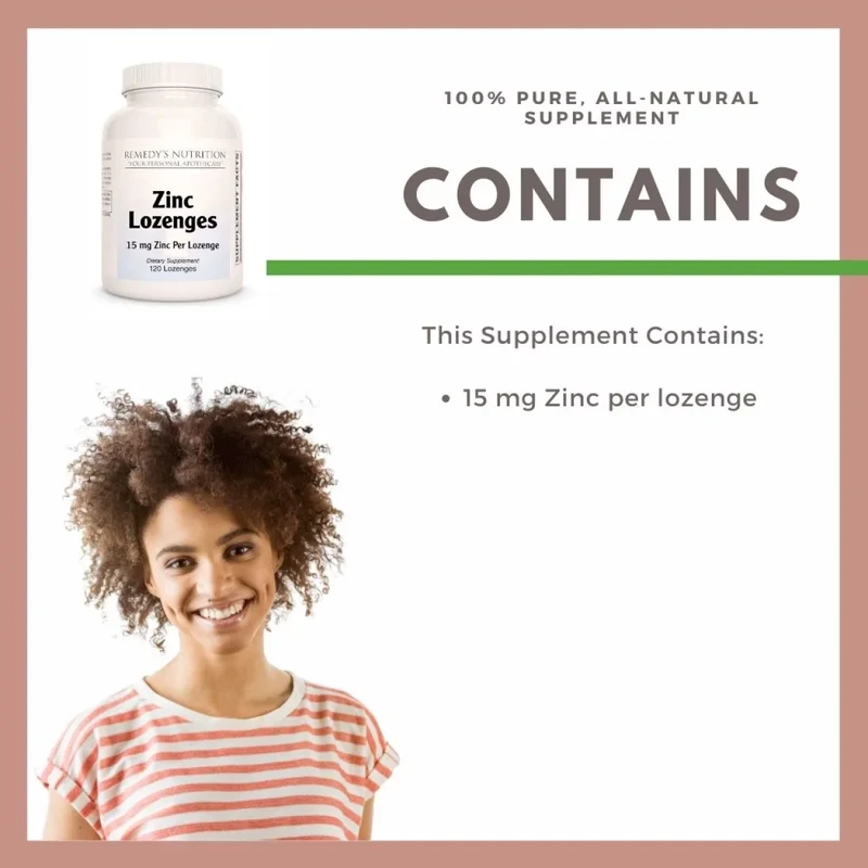 Pastilles de zinc 15 mg, 60 et 120 pastilles
