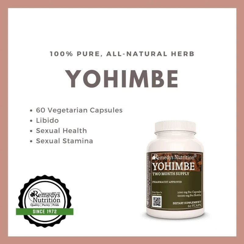 Yohimbe 1000 mg 60 gélules végétaliennes