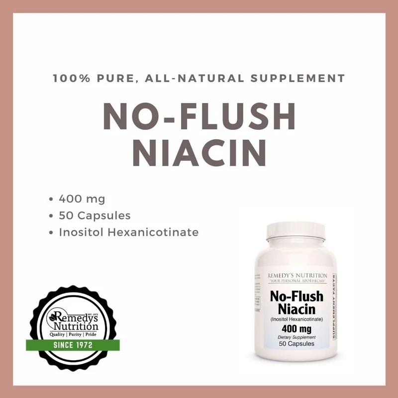Niacine (vitamine B-3) 400 mg, 50 capsules végétaliennes