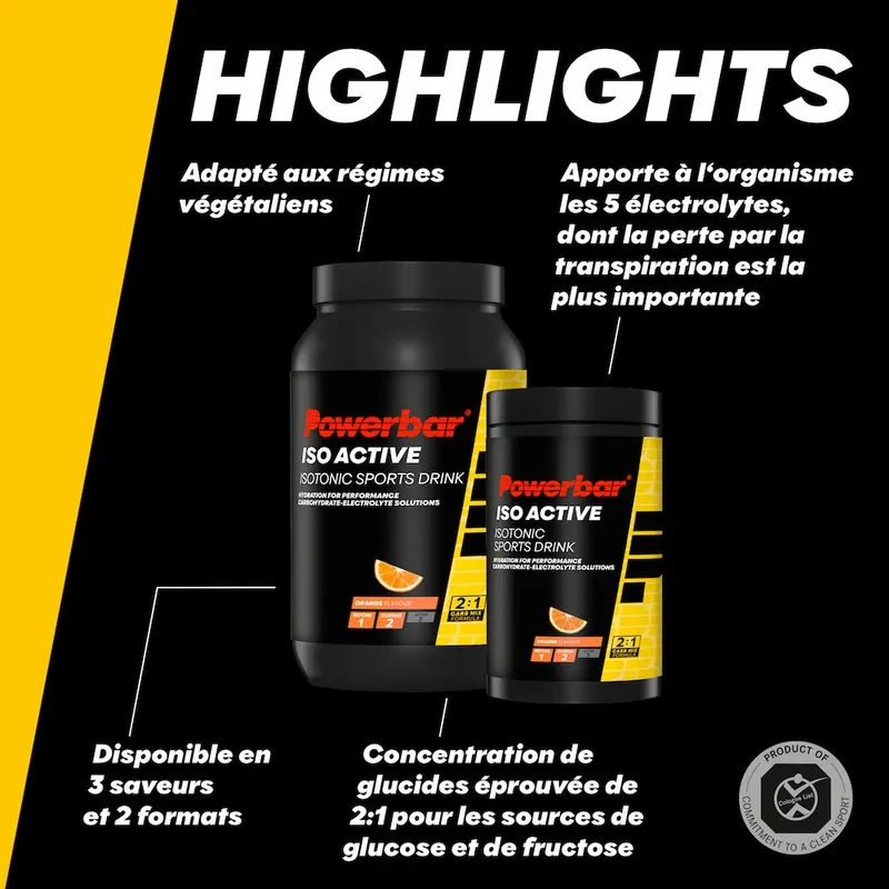 Boisson isotonique Isoactive Powerbar