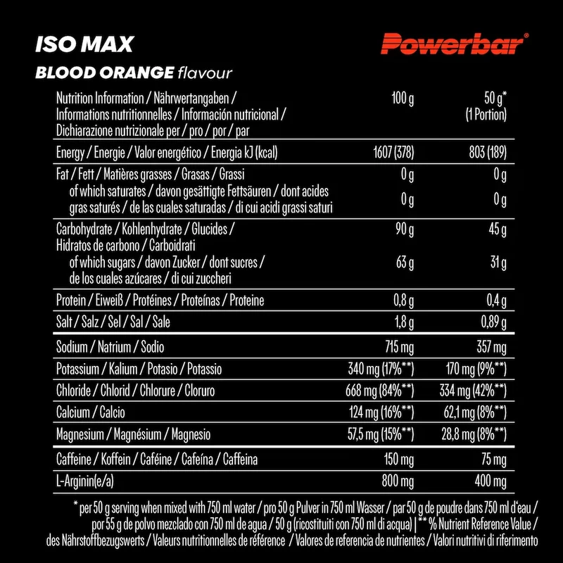 Boisson isotonique Isomax Powerbar