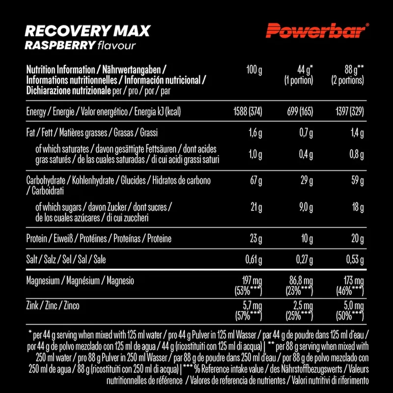 Boisson de récupération Recovery Max Powerbar