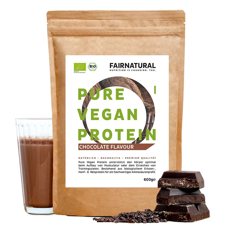 Poudre de protéine végétalienne bio chocolat sans soja