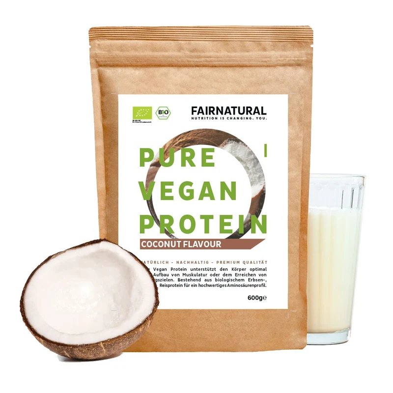 Poudre de protéine végétalienne bio coco sans soja