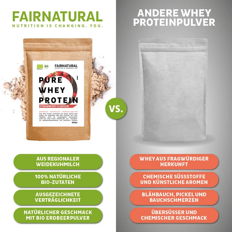 Bio Whey Proteinpulver 3er-Bundle (Sorten frei wählbar)