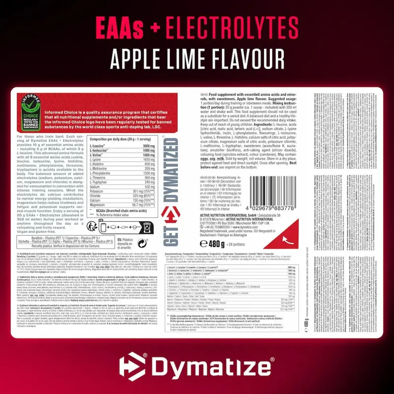 Poudre EAAs avec Electrolytes + BCAAs