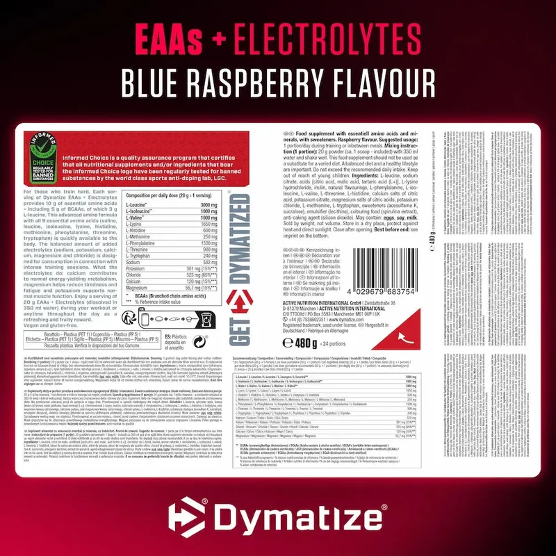 Poudre EAAs avec Electrolytes + BCAAs