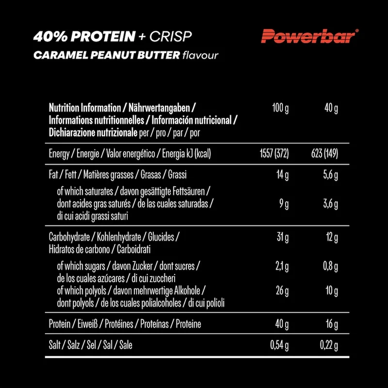 Barres protéinées 40% Crisp Powerbar