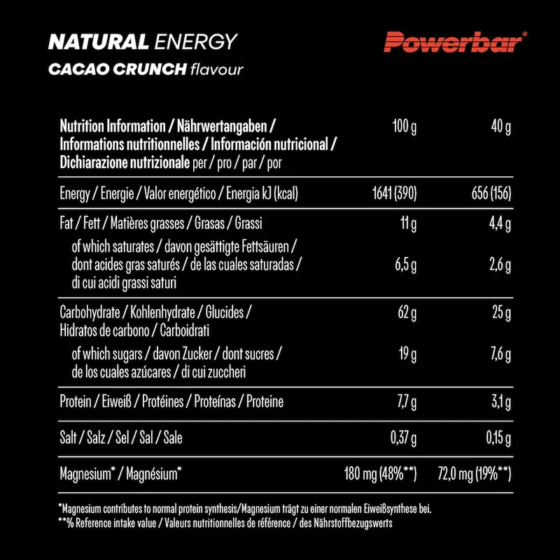 Barres Natural vegan Powerbar