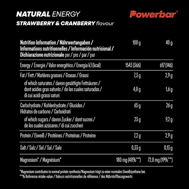 Barres Natural vegan Powerbar
