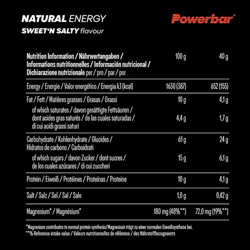 Barres Natural vegan Powerbar