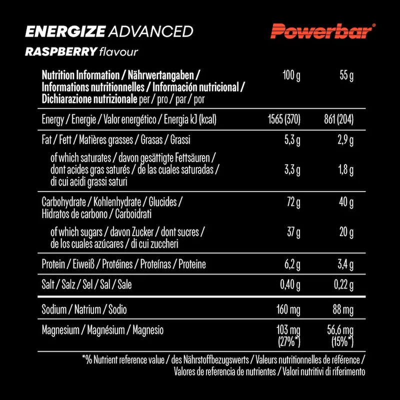 Barres Energize Advanced Powerbar