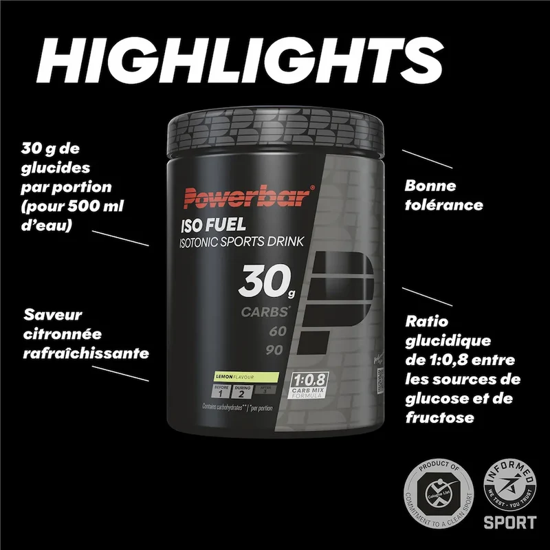 Boisson énergétique Iso Fuel Powerbar