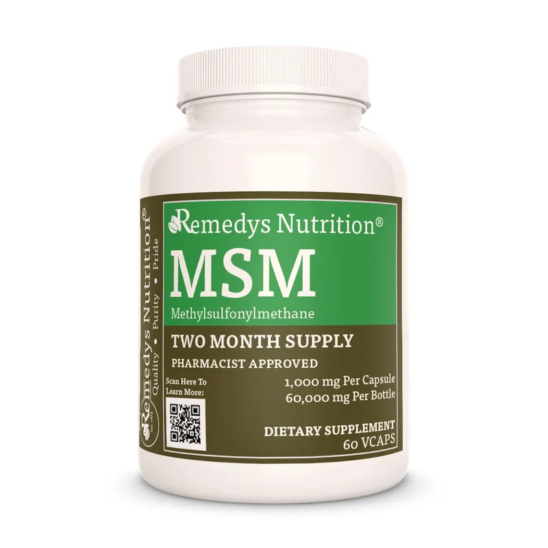 MSM 1000 mg, 60 capsules végétaliennes