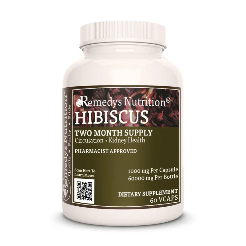 Hibiscus 1000 mg, 60 gélules végétaliennes