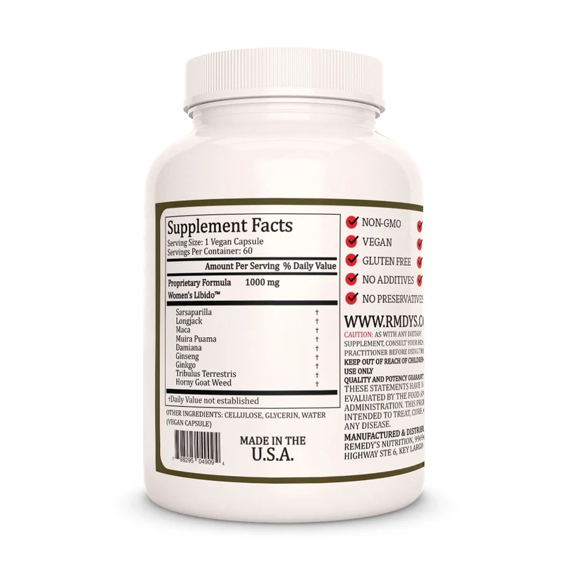 Libido féminine™ 1000 mg, 60 capsules végétaliennes