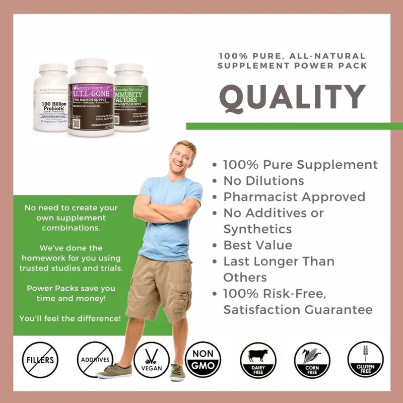 Pack de trois capsules pour les infections urinaires