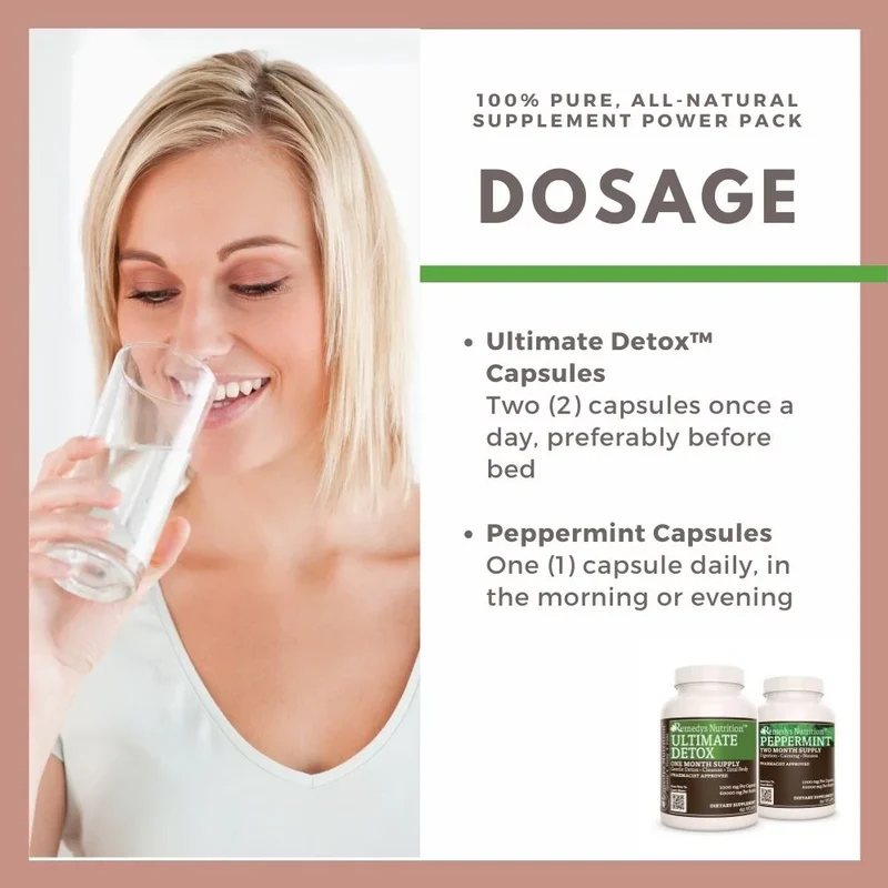 Pack d'énergie contre la diarrhée™ Deux flacons de 1000 60 mg, XNUMX capsules