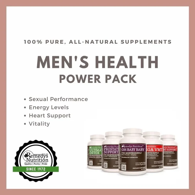 Pack d'énergie pour la santé masculine™, cinq flacons de capsules