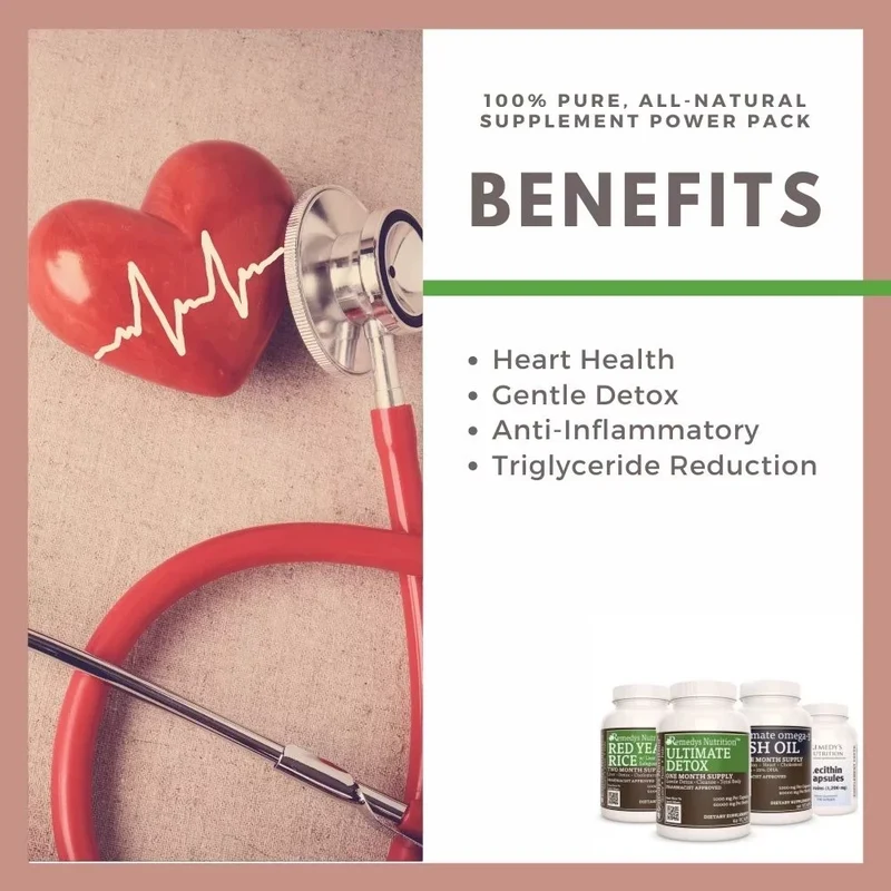 Cholesterol Power Pack™ Quatre flacons de capsules et de gélules