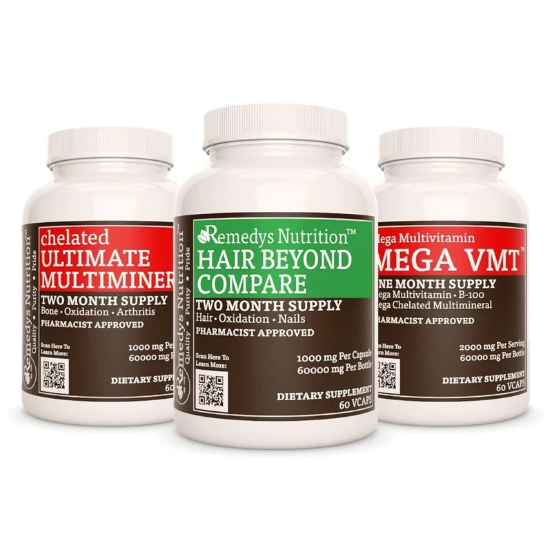 Hair Power Pack™ Trois flacons de 1000 mg, 60 capsules