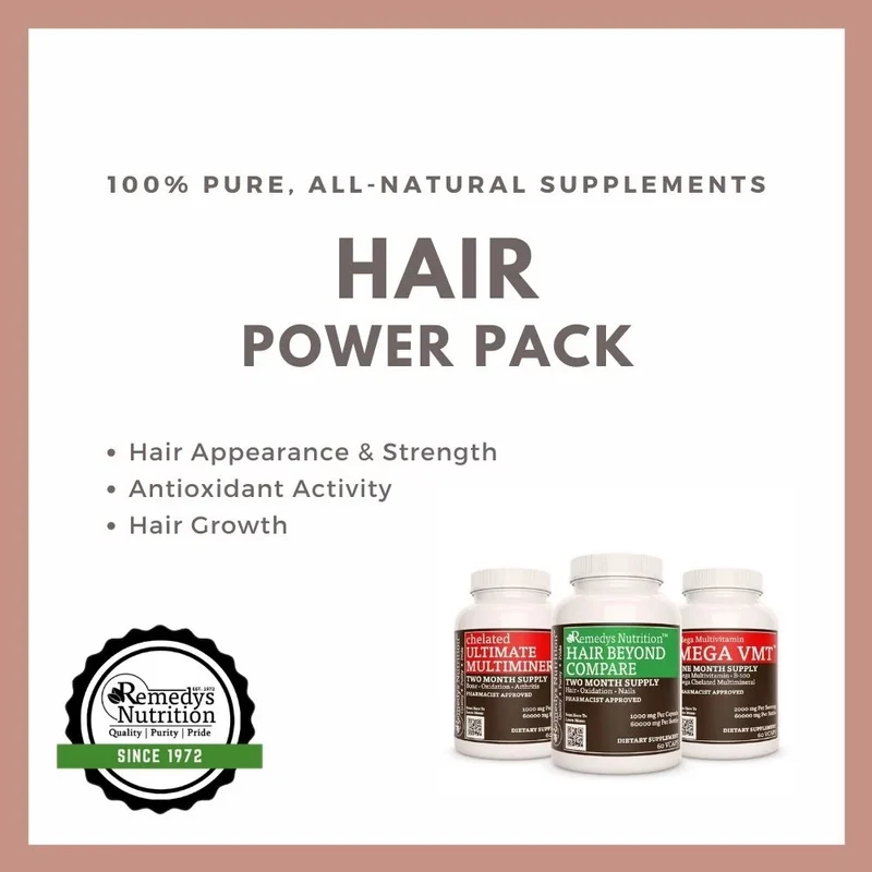 Hair Power Pack™ Trois flacons de 1000 mg, 60 capsules
