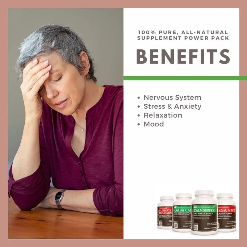 Pack de gestion du stress™, quatre flacons de capsules