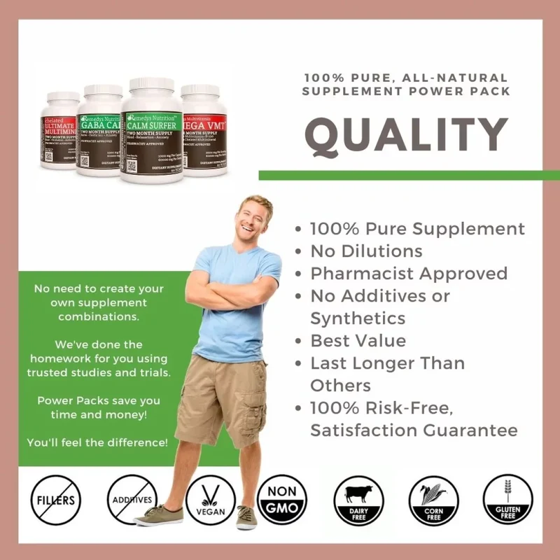 Pack de gestion du stress™, quatre flacons de capsules