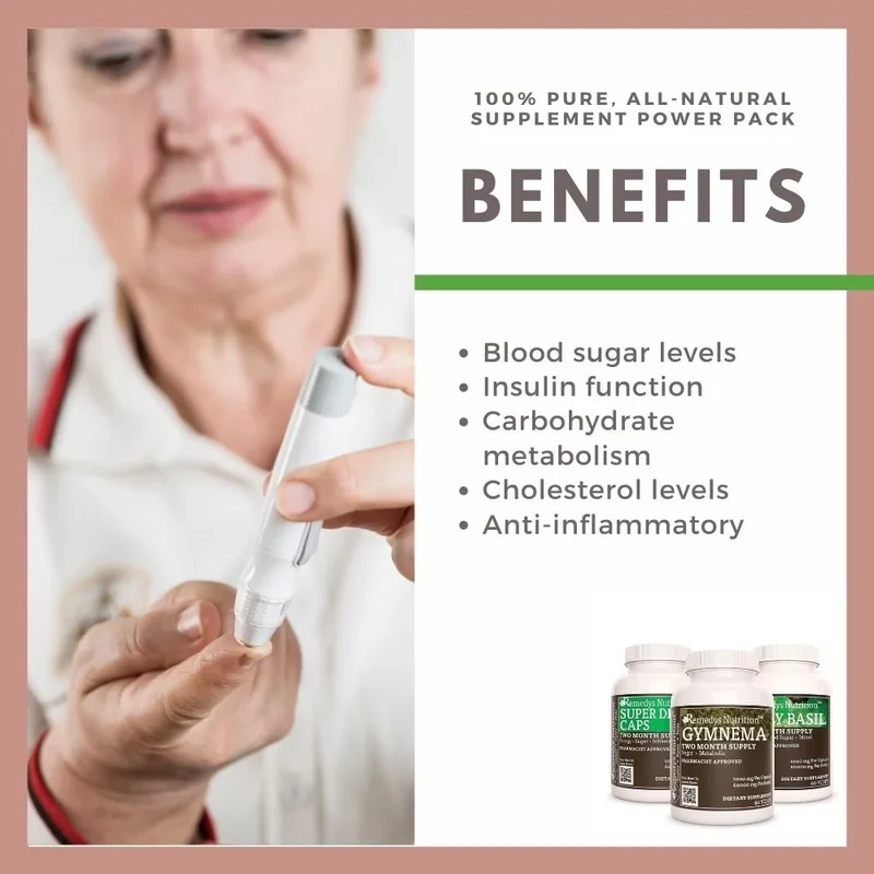 Pack d'énergie pour la glycémie™, trois flacons de 1000 60 mg, XNUMX capsules