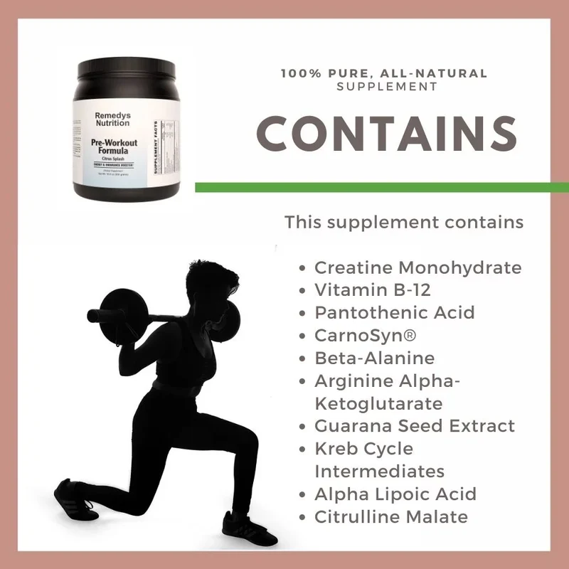 Formule pré-entraînement en poudre au goût d'agrumes 10.6 oz