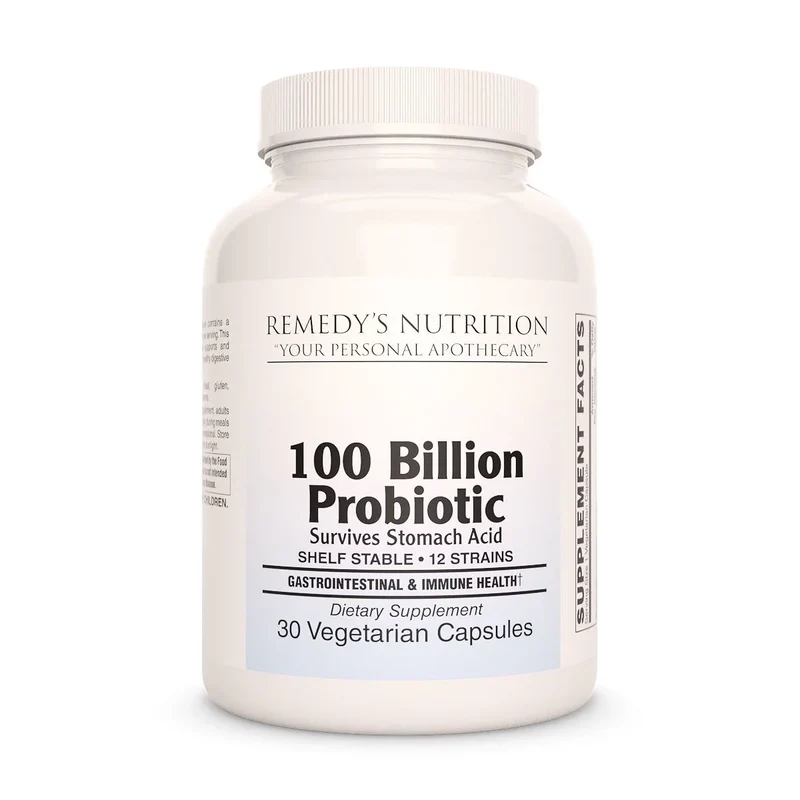 100 milliards de probiotiques, 30 capsules végétaliennes à enrobage entérique