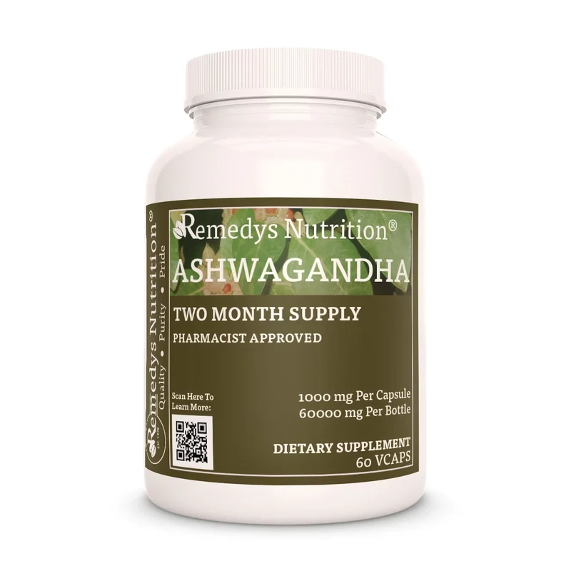 Ashwagandha 1000 mg, 60 gélules végétaliennes