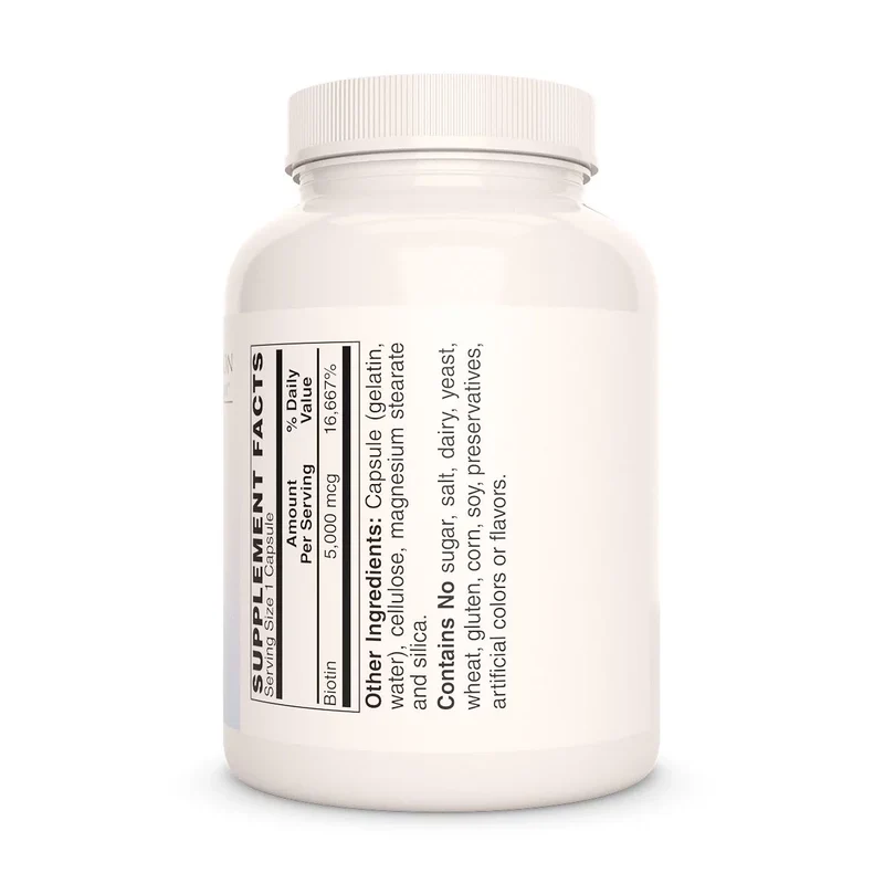 Biotine 5000 mcg, 60 capsules végétaliennes