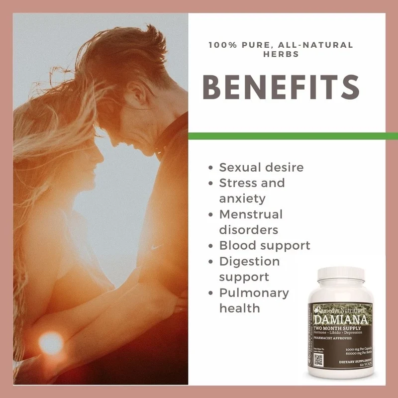 Damiana 1000 mg, 60 gélules végétaliennes