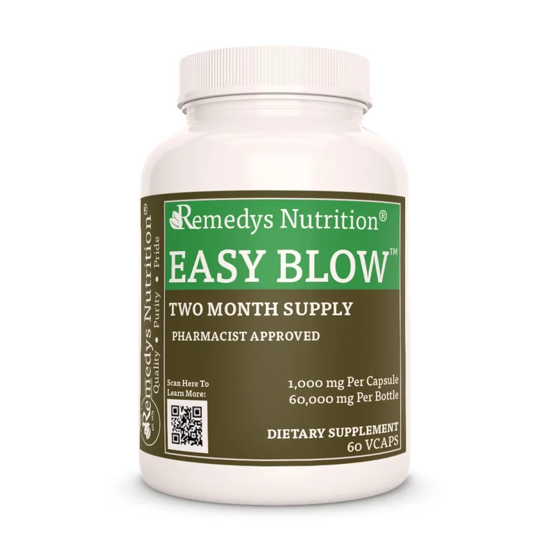 Easy Blow™ Laxatif doux aux herbes 1000 mg, 60 capsules végétaliennes