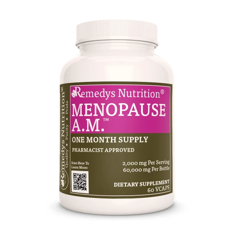 Vitamines Menopause AM™ pour le bien-être hormonal 1000 mg, 60 capsules végétaliennes