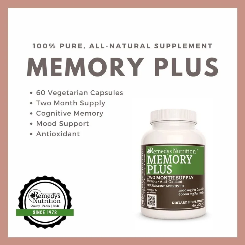 Memory Plus™ 1000 mg, 60 capsules végétaliennes