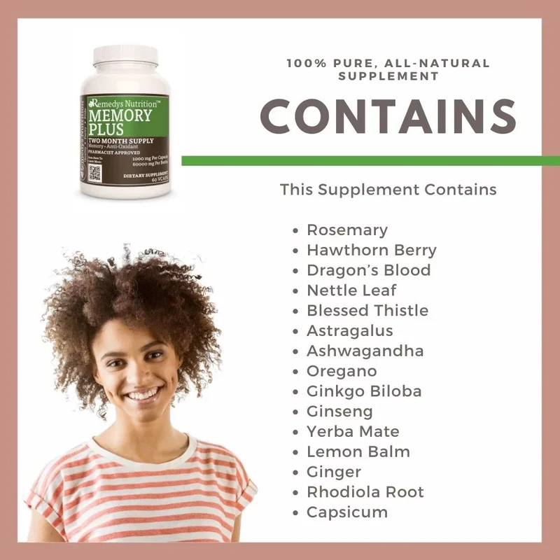 Memory Plus™ 1000 mg, 60 capsules végétaliennes