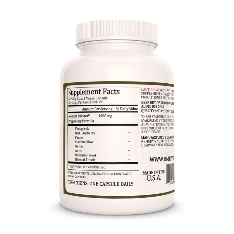 Vitamines prénatales Momma-Palooza Nursing Mom™ 1000 60 mg, XNUMX capsules végétaliennes