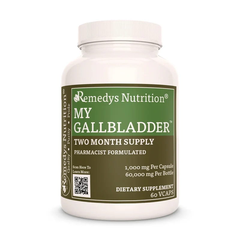 Vitamines My Gallbladder™ pour la vésicule biliaire 1000 60 mg, XNUMX capsules végétaliennes
