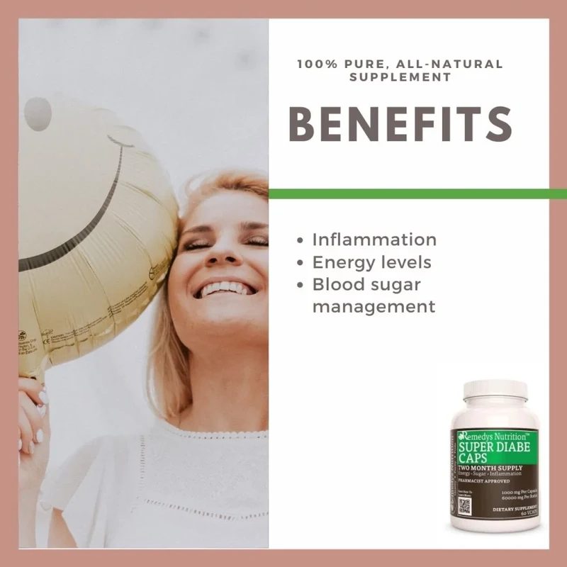 Super Diabe™ Supplément de glycémie 1000 mg, 60 capsules végétaliennes