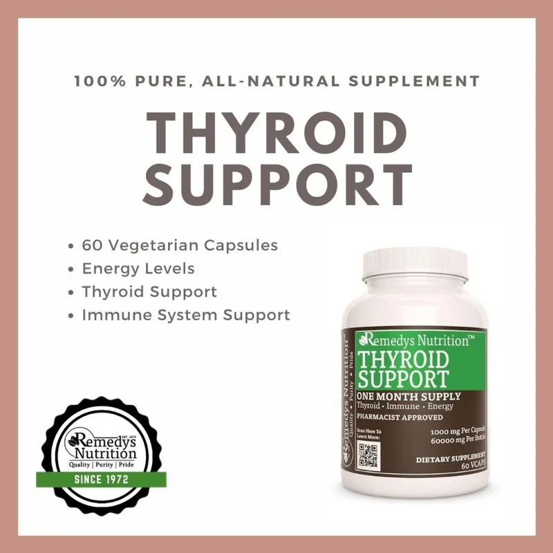 Thyroid Support™ 1000 mg, 60 capsules végétaliennes