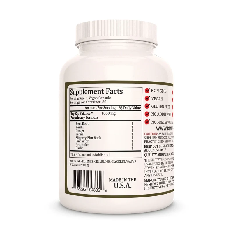 Essayez Gly Balance™ Triglyceride Support 1000 mg, 60 capsules végétaliennes