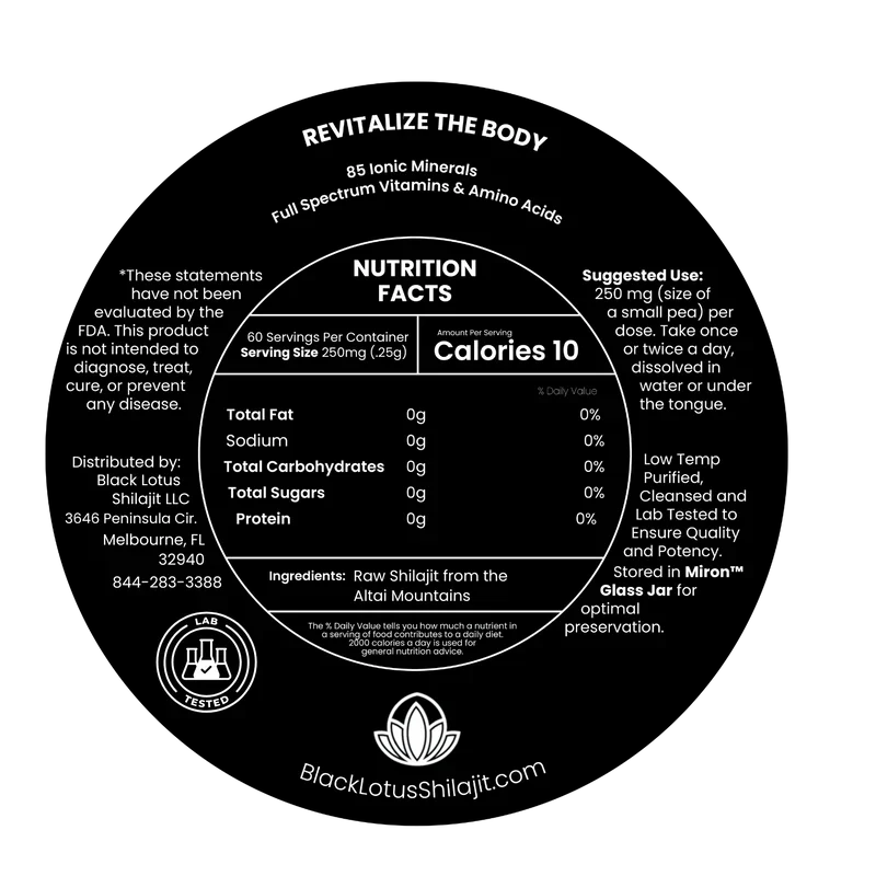 Black Lotus Pure Shilajit Resin 20 grams