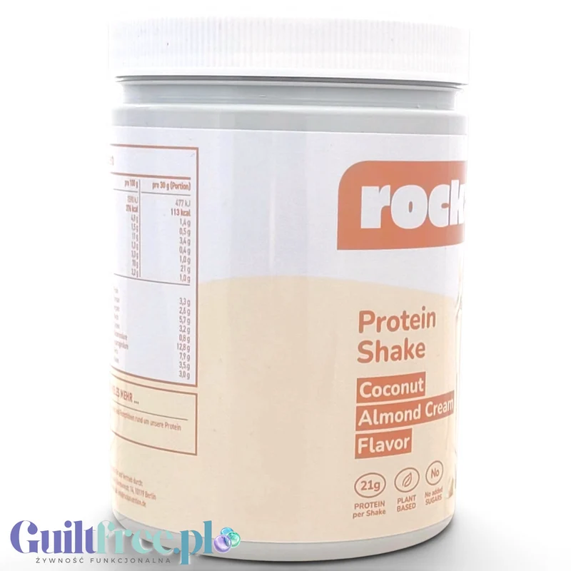 Rocka Nutrition Protein Shake Coconut Almond Cream 0,3kg - wegańska odżywka białkowa 4 źródeł białka