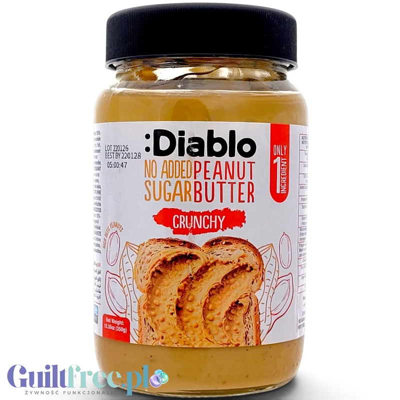 Diablo Peanut Butter Crunchy – chrupiące masło z orzeszków ziemnych 100%