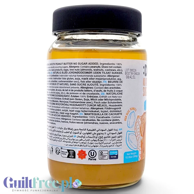 Diablo Peanut Butter Smooth – kremowe masło z orzeszków ziemnych 100%