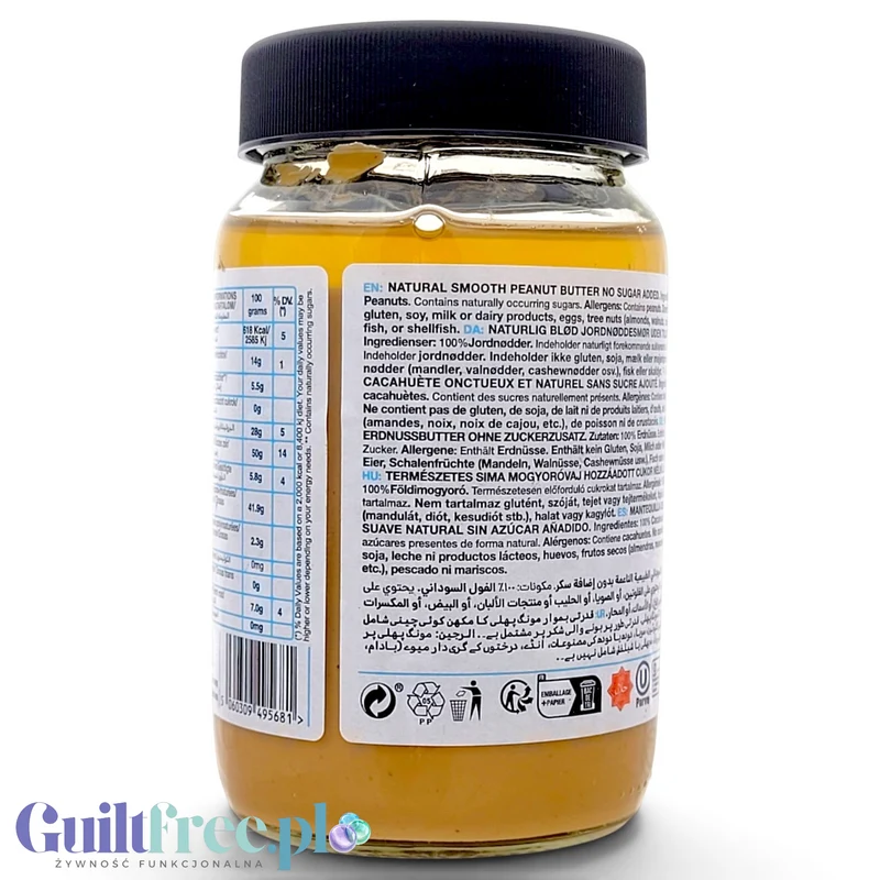 Diablo Peanut Butter Smooth – kremowe masło z orzeszków ziemnych 100%