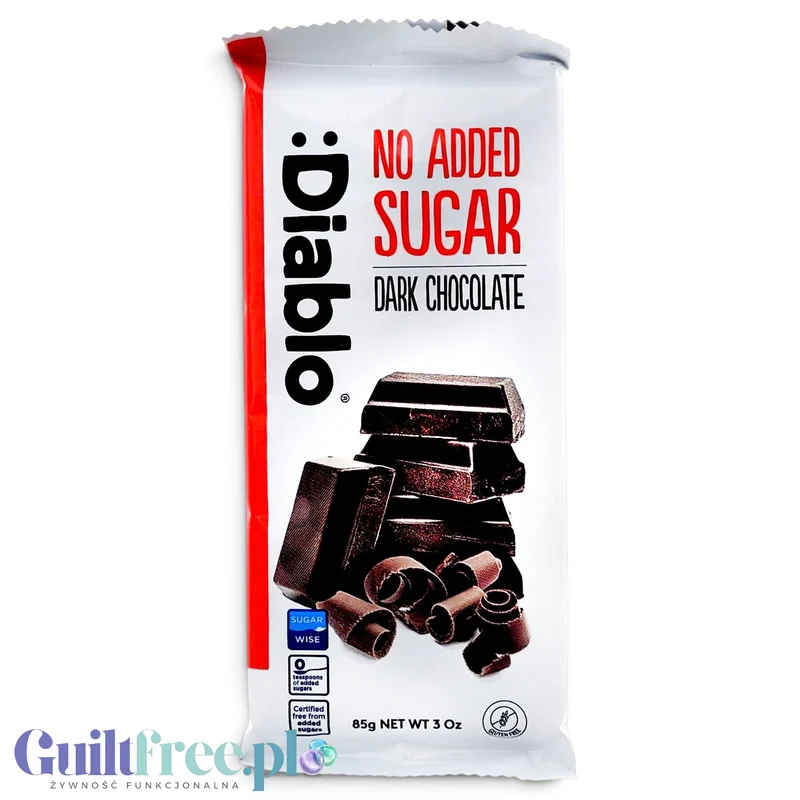 Diablo Dark Chocolate - ciemna jak smoła czekolada bez dodatku cukru